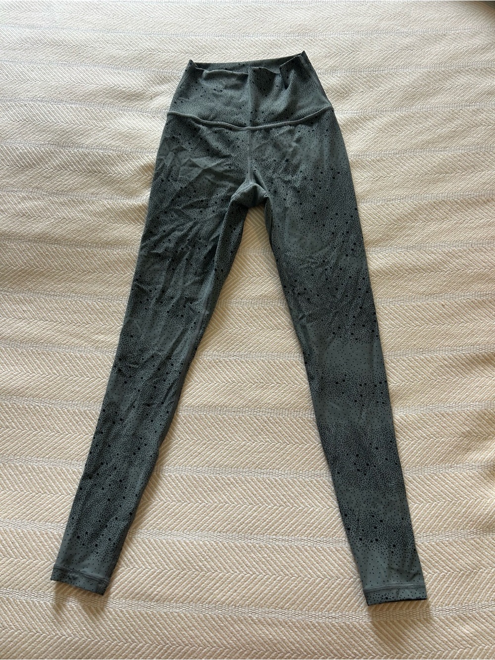 Athleta Gray High-Waist Perforated Leggings